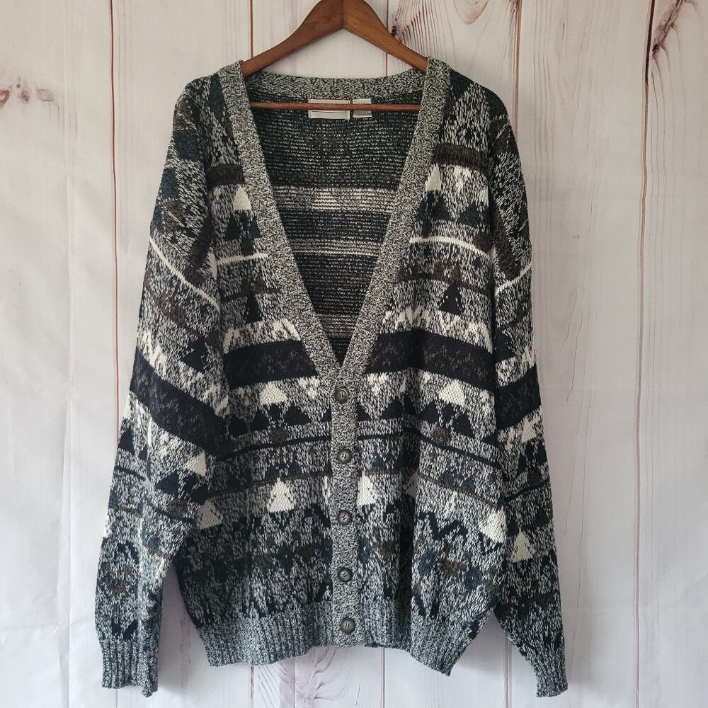 Vintage 90’s Alexander Lloyd Textured Knit Cardigan Button Sweater Men’s 3XLT